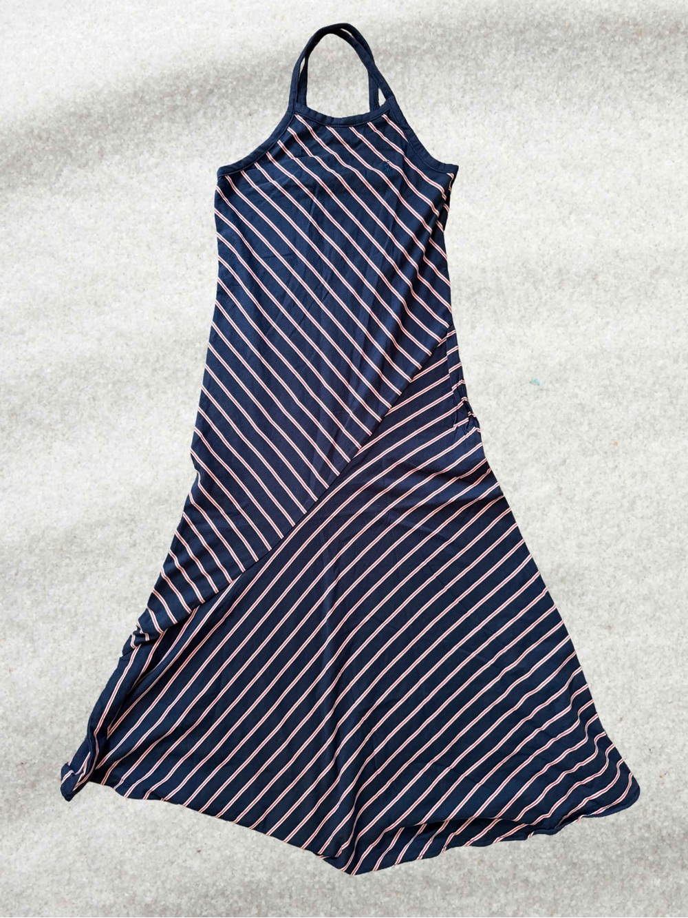 NWOT Youth Girls Polo Ralph Lauren Striped Tank Maxi Shirt Dress Small Size 7